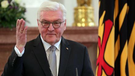Bundespräsident Frank-Walter Steinmeier im Schloss Bellevue in Berlin.