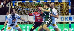 Stipe Mandalinic gibt alles, um sich in Wurfposition zu bringen.