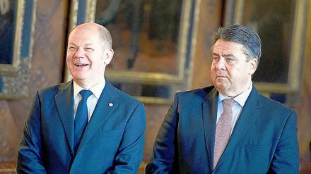 Olaf Scholz (links) und Sigmar Gabriel. 