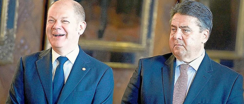 Olaf Scholz (links) und Sigmar Gabriel.