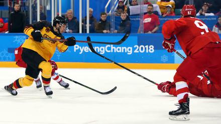 Jonas Müller, 22, erzielte im Finale gegen Russland beinahe den Siegtreffer.