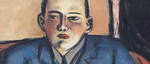 Gast im Exil. Max Beckmann malte Erhard Göpels monumentales Porträt (178 mal 84 Zentimeter) 1944 in seinem Amsterdamer Atelier.