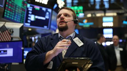 Ein Trader auf dem Parkett der New Yorker Börse.