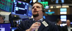 Ein Trader auf dem Parkett der New Yorker Börse.