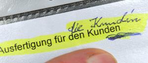 Es muss nicht "Kundin" heißen: Der Bundesgerichtshof (BGH) hat entschieden.