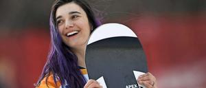 Mit Musik auf den Ohren und der Familie im Zielbereich fährt die Snowboarderin Brenna Huckaby in Pyeongchang zu Gold.