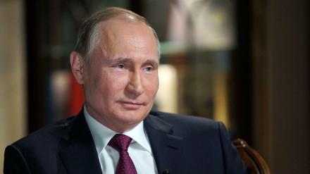 Russlands Präsident Wladimir Putin am 1. März bei einem NBC-Interview in Moskau.