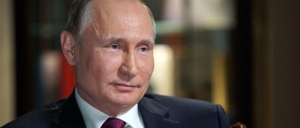 Russlands Präsident Wladimir Putin am 1. März bei einem NBC-Interview in Moskau.
