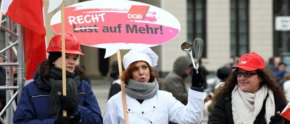 DGB-Demo zum Equal Pay Day in Berlin.