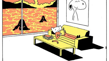 Schutzraum. Mit diesem Motiv wirbt der Millionaires Club für sein Programm parallel zur Leipziger Buchmesse.