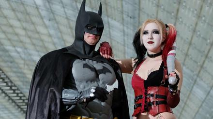 Gegenspieler. Die Cosplayer Dominik Scheffner als Batman und Ronja Baarts als Harley Quinn auf der Leipziger Buchmesse.