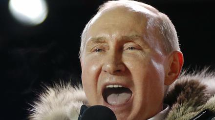 Erwarteter Sieger: Der russische Staatschef Wladimir Putin 
