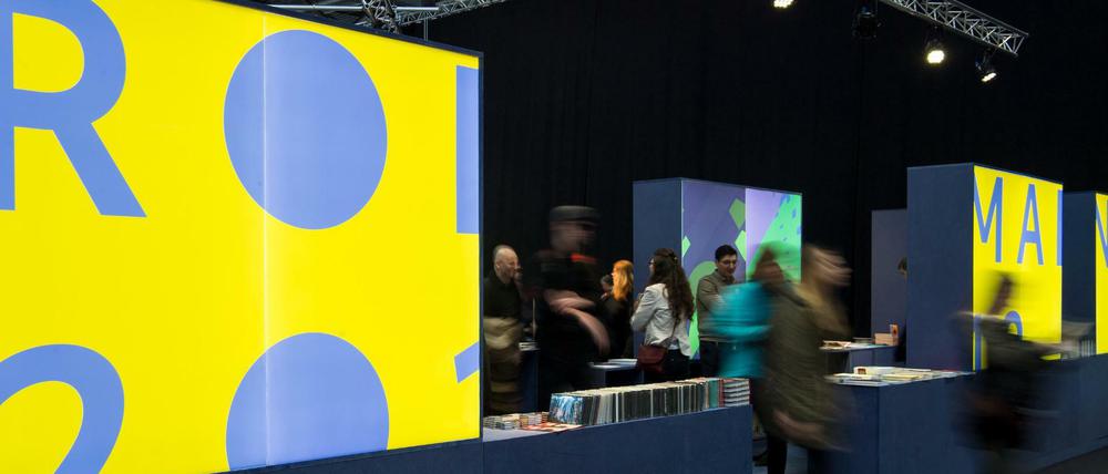 Rumänien in Leipzig. Der Stand des Gastlandes auf der Buchmesse, die Sonntag zu Ende geht.