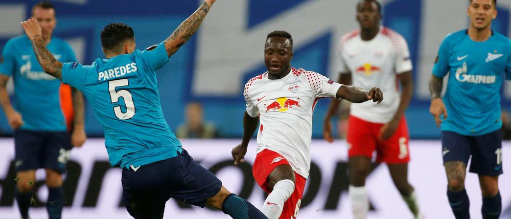 Naby Keita zog mit Leipzig ins Viertelfinale ein.