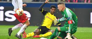 Alexander Isak hatte die beste Chance für den BVB. 