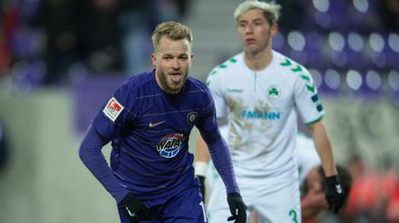 Pascal Köpke brachten die Erzgebirgler 1:0 in Führung.