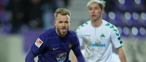 Pascal Köpke brachten die Erzgebirgler 1:0 in Führung.