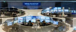 Blick in den Handelssaal der Deutschen Börse in Frankfurt. 