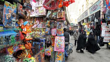 Szene auf einem Markt in Teheran, Iran
