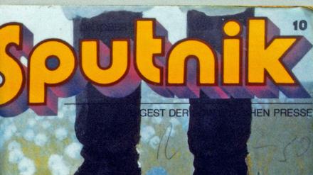 Eine Reproduktion der sowjetischen Zeitung "Sputnik"