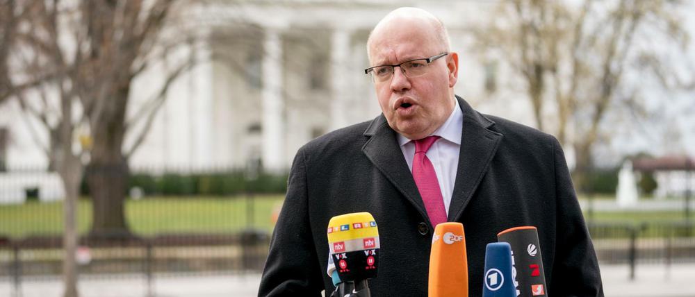 Bundeswirtschaftsminister Peter Altmaier (CDU) am Montag vor dem Weißen Haus.