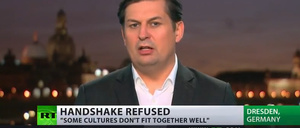 Zugeschaltet aus dem MDR-Landesfunkhaus Sachsen: AfD-Politiker Maximilian Krah im russischen Propaganda-TV.