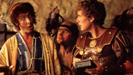 "Zur Kreuzigung bitte links," Szene aus "Das Leben des Brian". Der Film darf ausnahmsweise am Karfreitag in Bochum gezeigt werden.