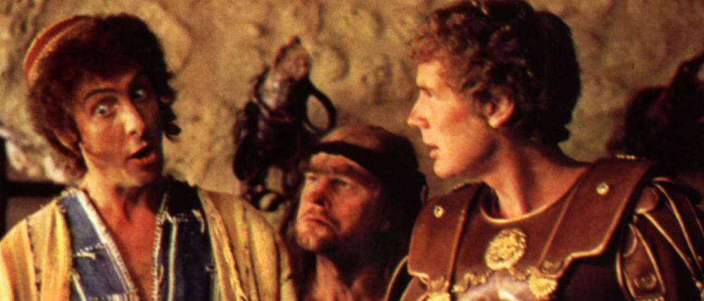 "Zur Kreuzigung bitte links," Szene aus "Das Leben des Brian". Der Film darf ausnahmsweise am Karfreitag in Bochum gezeigt werden.