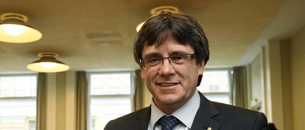 Carles Puigdemont, ehemaliger Präsident der Regionalregierung von Katalonien, bereitet sich auf eine Vorlesung an der Universität von Helsinki vor.