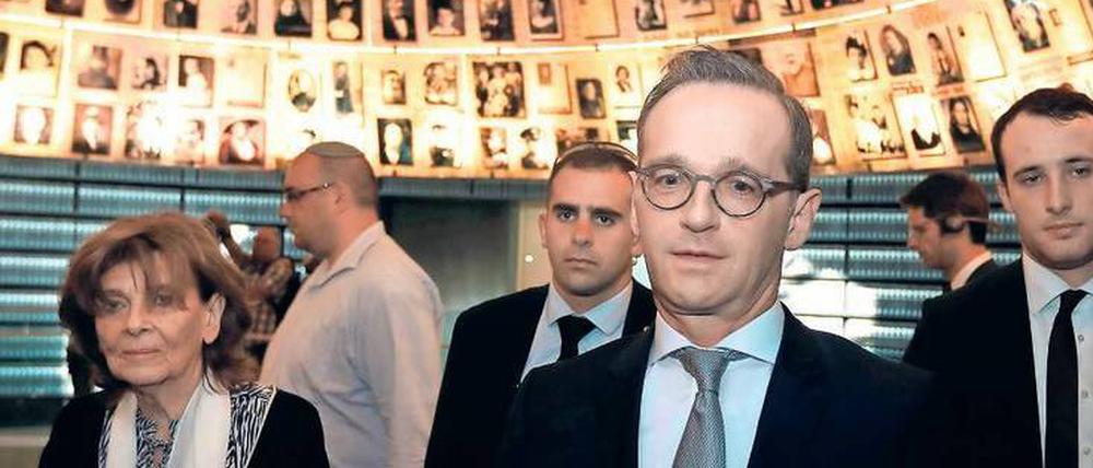 In Yad Vashem. Außenminister Heiko Maas am Sonntag.