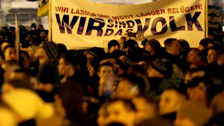 Pegida-Demonstration in Dresden.