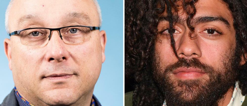 Jens Maier, Mitglied der AfD-Bundestagsfraktion, und Noah Becker.