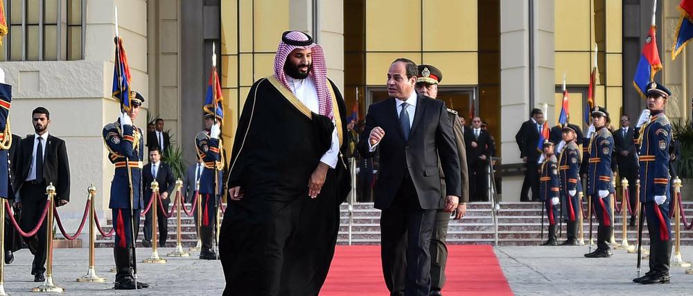 Abdel Fattah al-Sisi (r), Präsident von Ägypten, und Mohammad Salman bin Abdulaziz bin Salman Al Saud, Kronprinz von Saudi-Arabien.