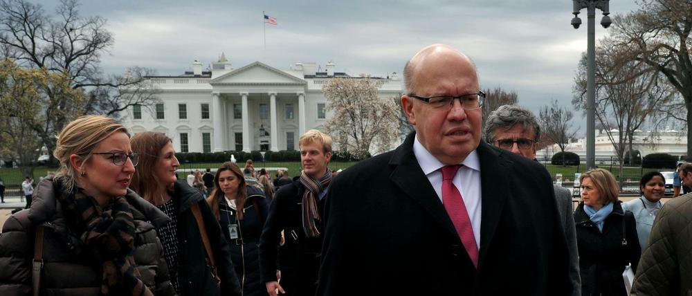 Der deutsche Wirtschaftsminister Peter Altmaier diese Woche in Washington. Er war Teil der diplomatischen EU-Offensive in Washington - nach Altmaier reisten auch Handelskommissarin Cecilia Malmström und Justizkommissarin Vera Jurova in die US-Hauptstadt.