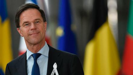 Der niederländische Regierungschef Mark Rutte am Donnerstag beim EU-Gipfel in Brüssel.