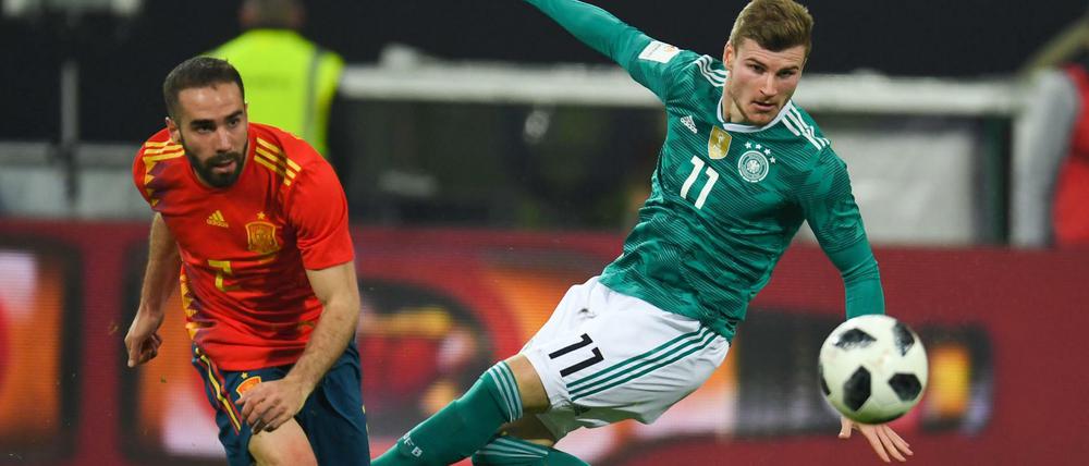 Auch mit Timo Werner konnten die Deutschen gegen Spanien nicht gewinnen.