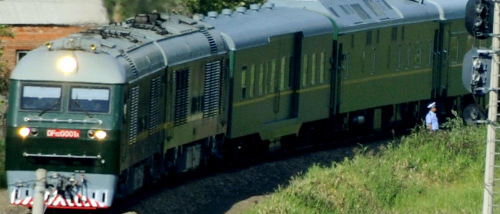 Ein Sonderzug, der von der Führung Nordkoreas genutzt wird (Aufnahme von 2010)
