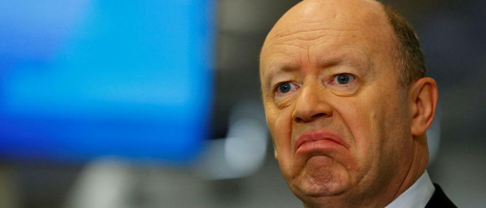 John Cryan nach der Jahres-Pressekonferenz der Deutschen Bank in Frankfurt.