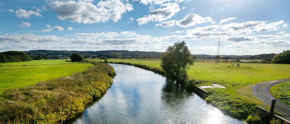 Die Ruhr bei Schwerte in Nordrhein-Westfalen 