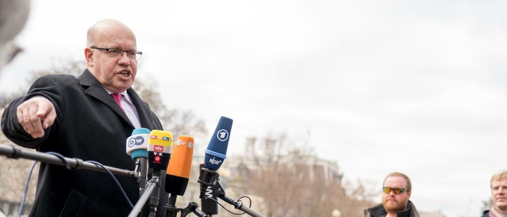 Peter Altmaier, hier in Washington, hat sich im Kampf gegen die Abwendung von US-Zöllen auf Stahl- und Aluminium zuversichtlich gezeigt, eine Lösung zu erreichen.