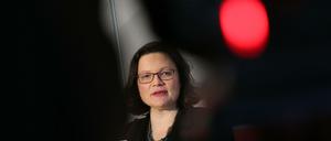 Andrea Nahles verweist auf den Parteitag am 22. April.