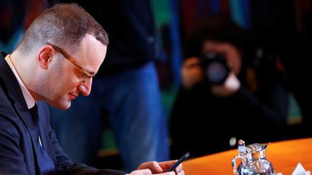 Jens Spahn bei einem Kabinettstreffen Ende März 2018.