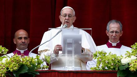 Papst Franziskus am Sonntagmittag bei seiner Osteransprache.