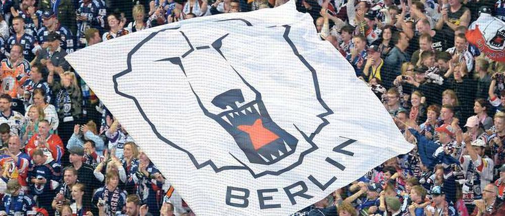 Der harte Kern der Eisbären-Fans hat trotz Viertelfinal-Aus in den Play-offs doch noch etwas zu feiern.