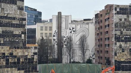 Entwurf für Berlin. Der damalige Tagesspiegel-Feuilleton-Chef Heinz Ohff entschied 1976 über die Gestaltung der Wand mit.