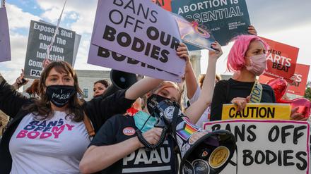 Sogenannte Pro-choice Demonstranten vor der Supreme Court