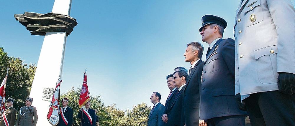 Überfall auf Polen vor 70 Jahren Gedenken mit Fahnen und Feldpost