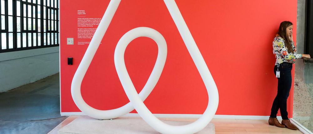Eine Skulptur im Airbnb-Hauptsitz in San Francisco.