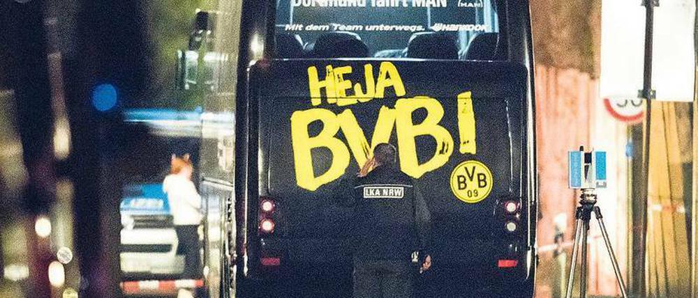 Das Team als Ziel. Die Attacke auf den BVB-Bus geschah am 11. April 2017.Foto: dpa