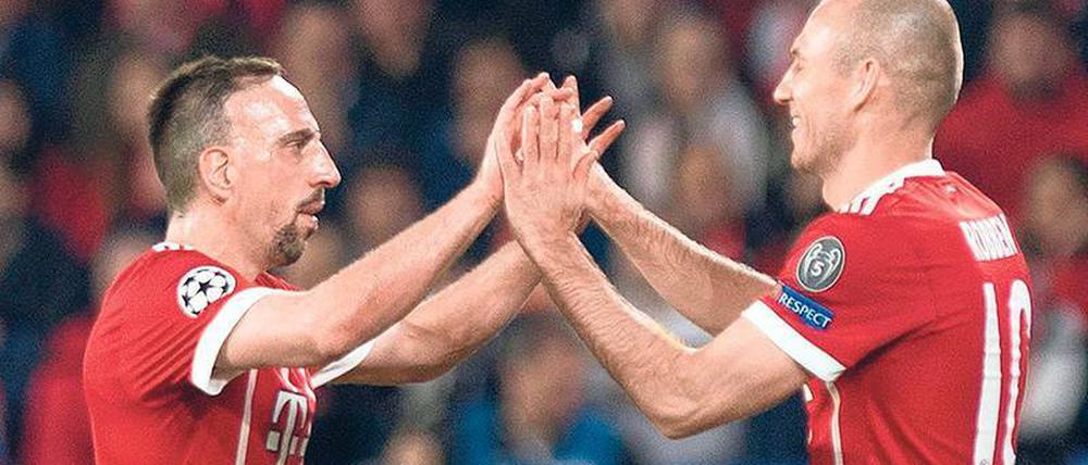 Die Verträge von Franck Ribéry und Arjen Robben laufen zum Saisonende aus.